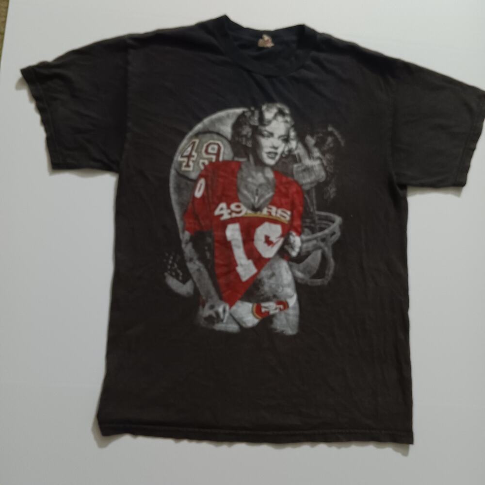 Vintage San Francisco 49ers Marilyn Monroe T-shirt Mens Small USA Pro